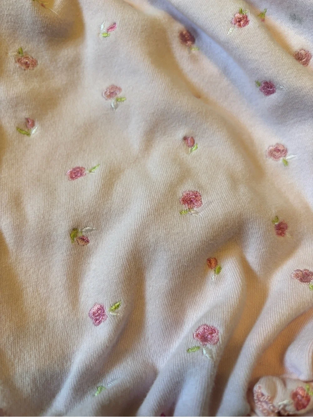 Vintage Y2K Children’s Place Baby Clothes Bubble Romper Floral Rose Rosettes 12M